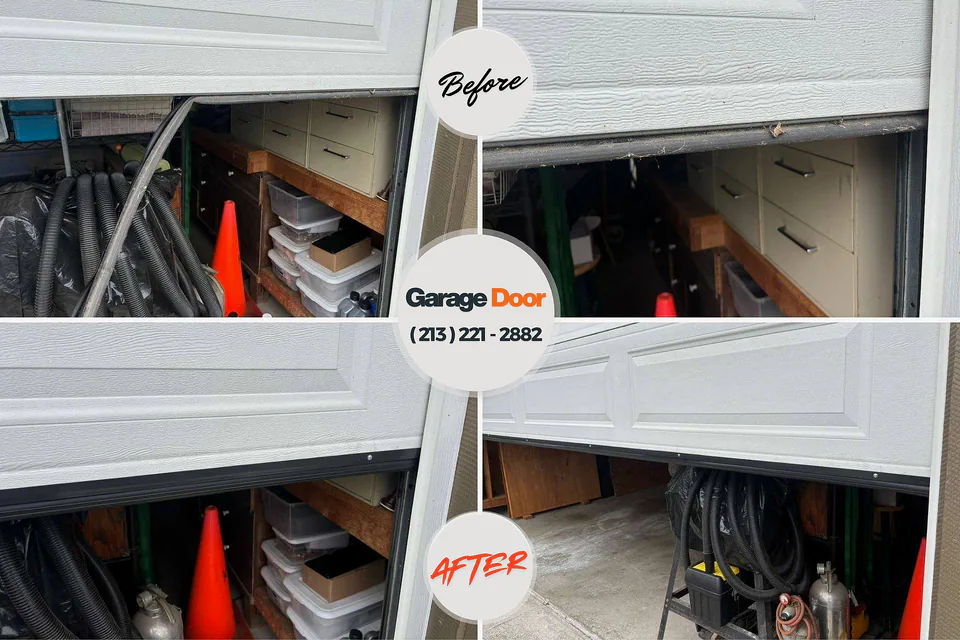 Before and after: garage door repair Sitka, AK